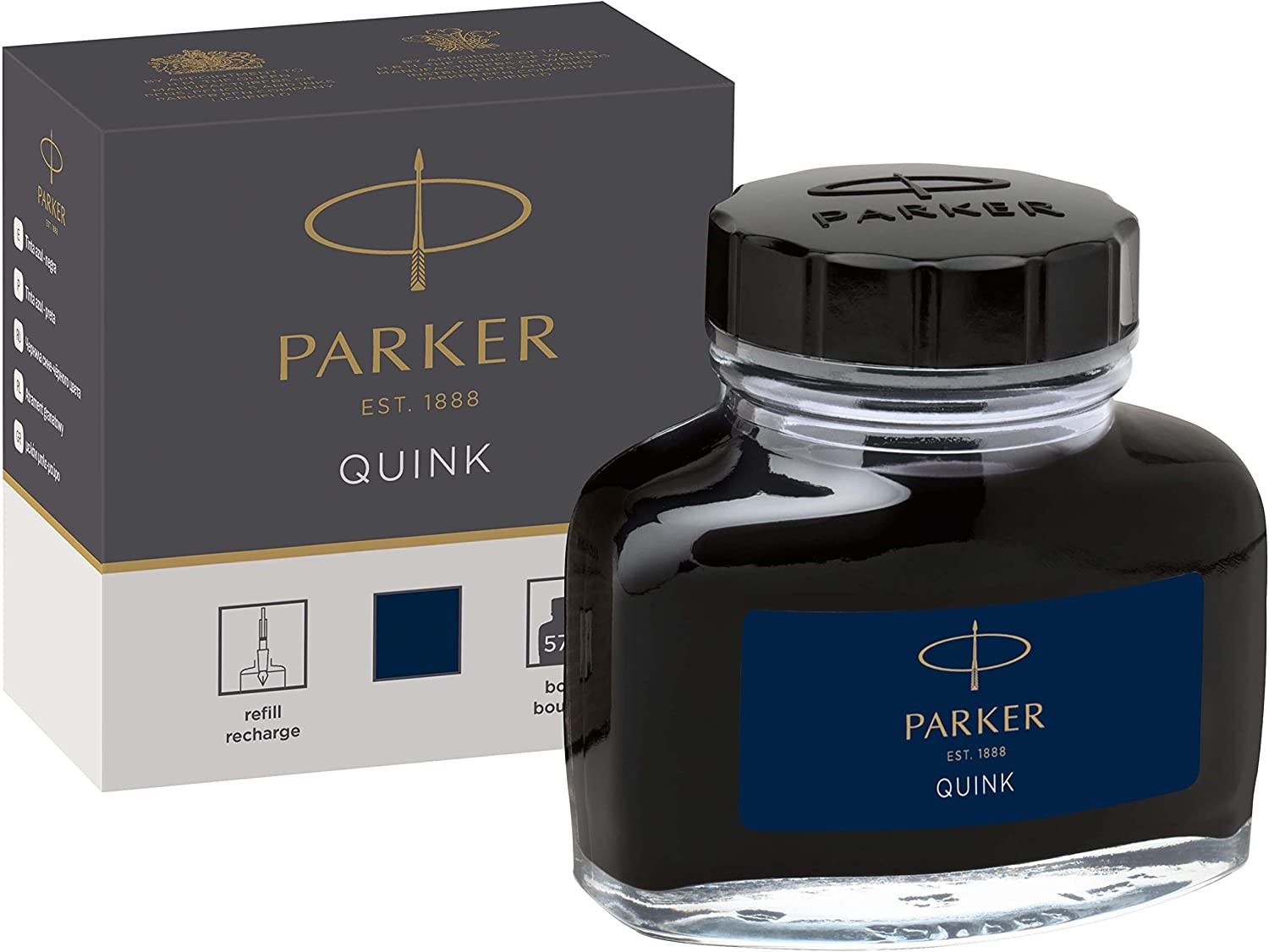 Botella de tinta estilográfica Quink Parker