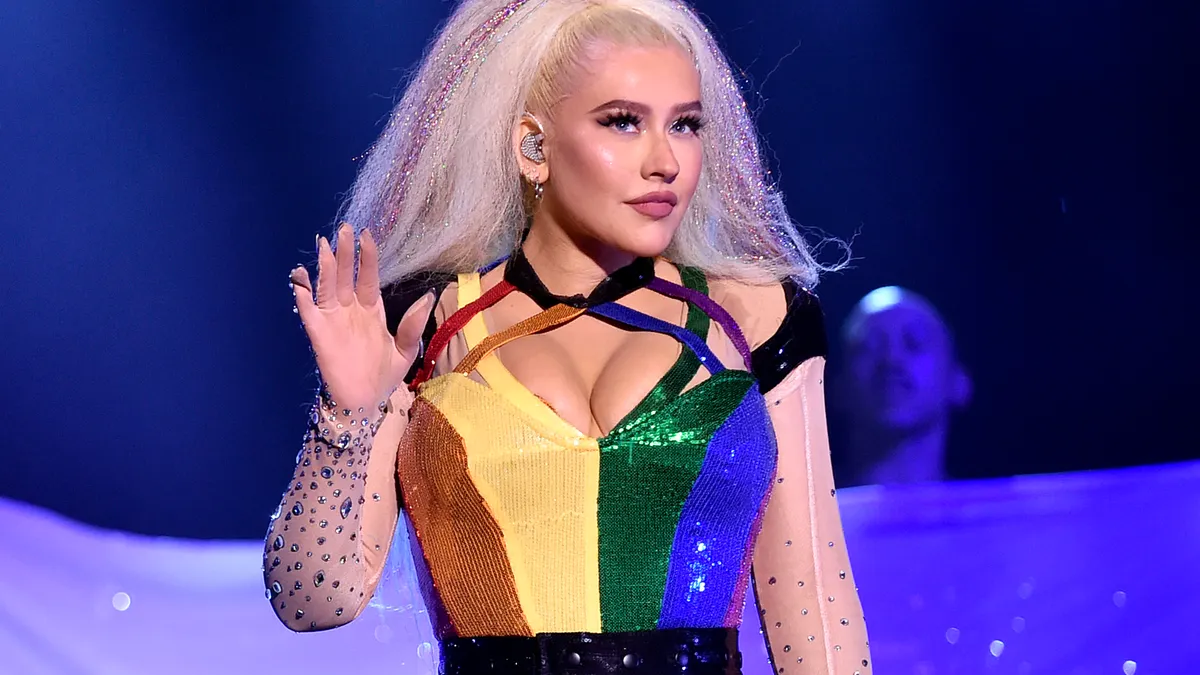 Christina Aguilera usó un juguete sexual en medio de un concierto